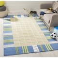Safavieh Handmade Children's Plaid Beige New Zealand Wool Rug (2' x 3')