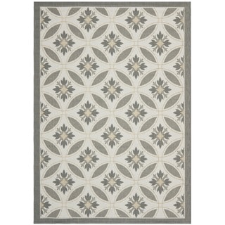 Find Shop Safavieh Light Grey/ Anthracite Grey Indoor Outdoor Rug