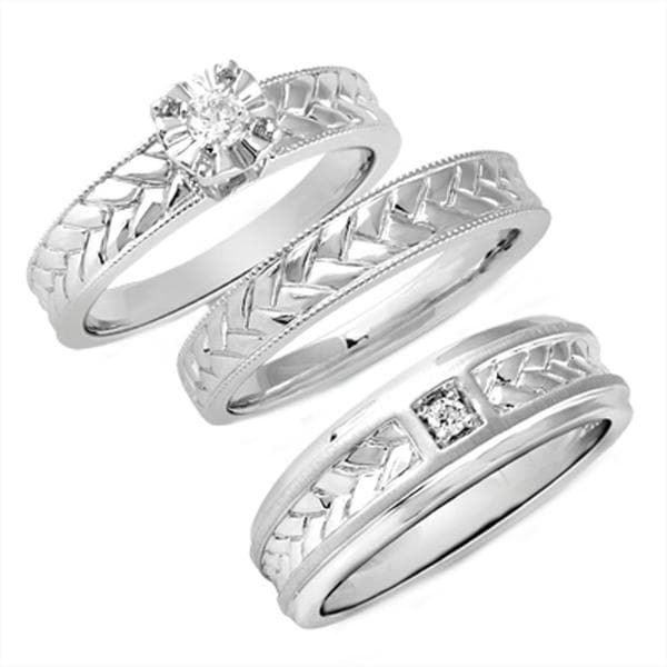 ... 6ct TDW Diamond His and Hers Bridal-style Ring Set (I-J, I2-I3