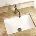 Highpoint Collection Rectangle Ceramic Undermount Vanity Sink