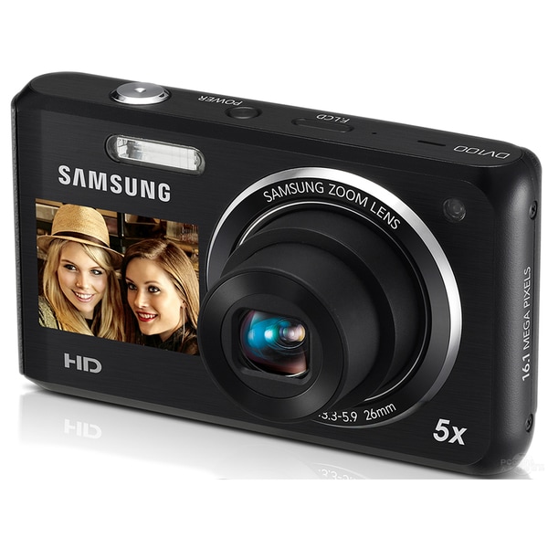 Samsung DV100 16.4MP Dual View Black Digital Camera