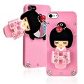 BasAcc Light Pink Kimono Girl Mirror Snap-on Case for Apple iPhone 5