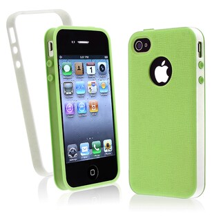 BasAcc Green/ White Trim TPU Case for Apple iPhone 4/ 4S