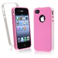 BasAcc Hot Pink/ White Trim TPU Case for Apple iPhone 4/ 4S
