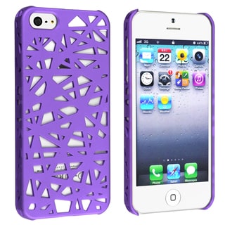 BasAcc Dark Purple Bird Nest Rear Snap-on Case for Apple iPhone 5