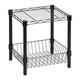 Stacking Black Wire Basket Storage Table 