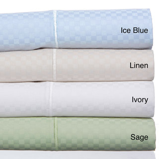 Grandeur Dobby Checks Sateen Weave 800-thread Count Sheet Set (6 Piece Set)