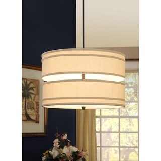 Double Decker Cream Shade Chandelier