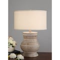 Latte Stacked Table Lamp with Cream Shade