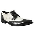Giorgio Brutini Men's Black/ White Leather Oxfords