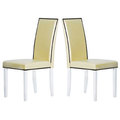 Warehouse of Tiffany Blazing White Dinning Chairs (Set of 4)
