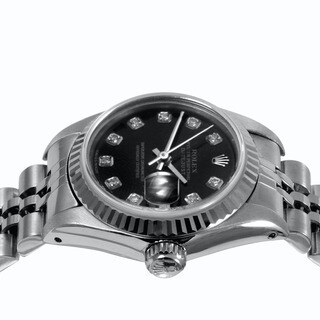 Pre-owned Rolex Women's Stainless Steel Datejust Diamond Watch