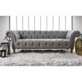 Mikayla Granite Grey Stone Wash Linen Sofa
