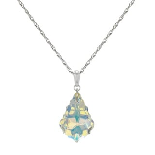 Jewelry by Dawn Sterling Silver Crystal Aurora Borealis Baroque Rope Chain Necklace