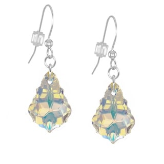 Jewelry by Dawn Sterling Silver Crystal Aurora Borealis Baroque Earrings
