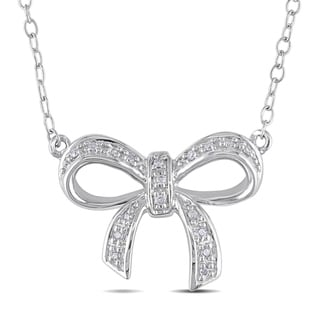 Miadora Sterling Silver Diamond Necklace (H-I, I2-I3)