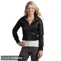 Tabeez Women's Pleather Bomber Jacket