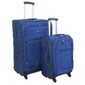 American Flyer Austin Quattro 2-piece Blue Spinner Luggage Set