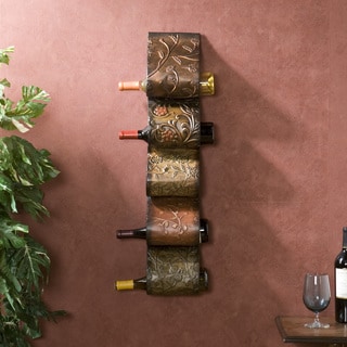 Valorian Metal Wall Mount Wine Rack Sculpture