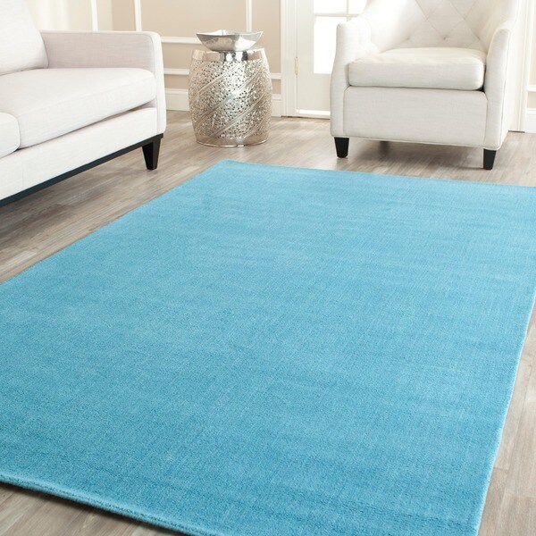 Handmade Safavieh 'Himalayan Solo' Turquoise Blue Wool Rug 14877910