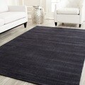 Handmade Safavieh 'Himalayan Solo' Black Wool Rug