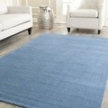 Handmade Safavieh 'Himalayan Solo' Blue Wool Rug