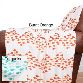 Fish Wave 50 x 60 Microplush Throw