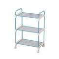 Stainless Steel Light Blue 3-tier Utility Cart