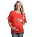 24/7 Comfort Apparel Women's Maternity Banded Dolman Top