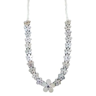 Plumeria Leis Tropical Dream Mother of Pearl Necklace (Philippines)