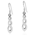 Celtic Twist Drop Silver Dangle Earrings (Thailand)