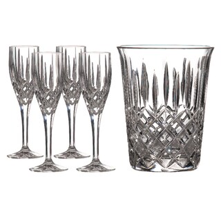 Royal Doulton Formal Crystal Champagne Cooler Flutes 5-piece set