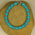 Jewelry by Dawn Bright Turquoise Glow Bead Bracelet