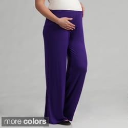 24/7 Comfort Apparel Women's Maternity Palazzo Wide-leg Pants
