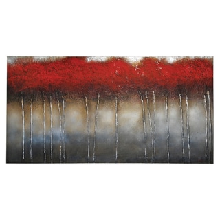 Find Shop Patrick St. Germain 'Crimson Forest' Hand Painted Canvas