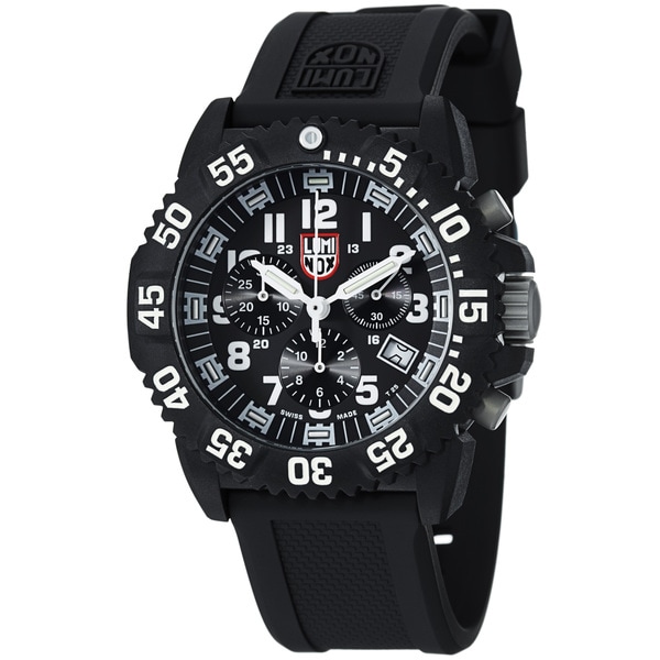 Luminox Men's 'Colormark' Black Dial Black Strap Chronograph Watch