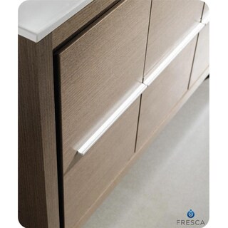 Best Shopping Fresca Allier 48-inch Grey Oak Modern Bathroom Vanity with Mirror