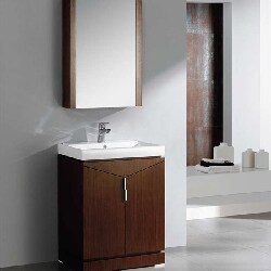 Special Offers Fresca Elissos 24-inch Wenge Brown Modern Bathroom Vanity with Medicine Cabinet