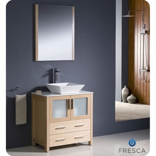 Buy Cheap Fresca Torino 30-inch Light Oak Modern Bathroom Vanity with Vessel Sink