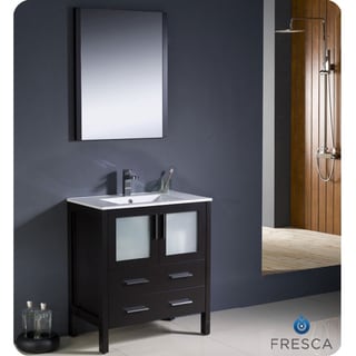 (^.^)/  Fresca Torino 30-inch Espresso Modern Bathroom Vanity with Undermount Sink