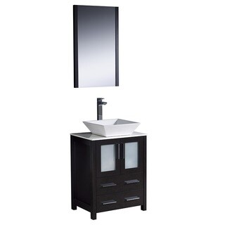 Fresca Torino 24-inch Espresso Modern Bathroom Vanity with Vessel Sink