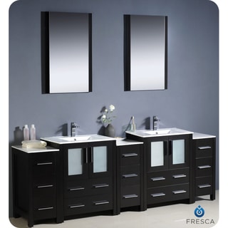 ===>  Fresca Torino 84-inch Espresso Modern Bathroom Double Vanity with Undermount Sinks