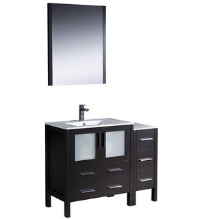 Fresca Torino 42-inch Espresso Modern Bathroom Vanity with Side Cabinet and Undermount Sink