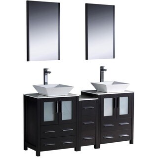 Fresca Espresso Double Sink Bathroom Vanity