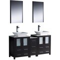 Fresca Espresso Double Sink Bathroom Vanity
