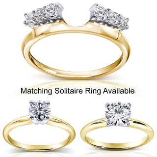 14k Two-tone Gold 1/4-1ct TDW Diamond Wrap or Solitaire Ring (H-I, I1-I2)