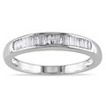Miadora 14k White Gold 1/3ct TDW Diamond Wedding Band (G-H, I1-I2)