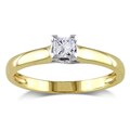 Miadora 14k Yellow Gold 1/4ct TDW Diamond Solitaire Ring (G-H, I1-I2)