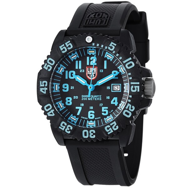 Luminox Men's 'Colormark' Black Dial Rubber Strap Quartz Watch