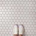 SomerTile 10.5x11 Victorian Hex 2-in Matte White Porcelain Mosaic Tile (Case of 10)